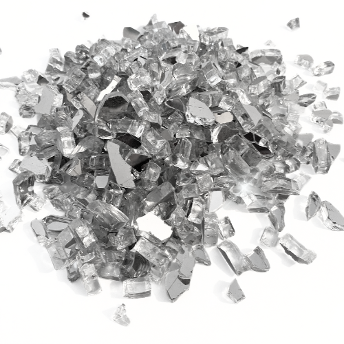 Clear Crushed Glass pieces for fire pits and Art & Crafts. 1/4"