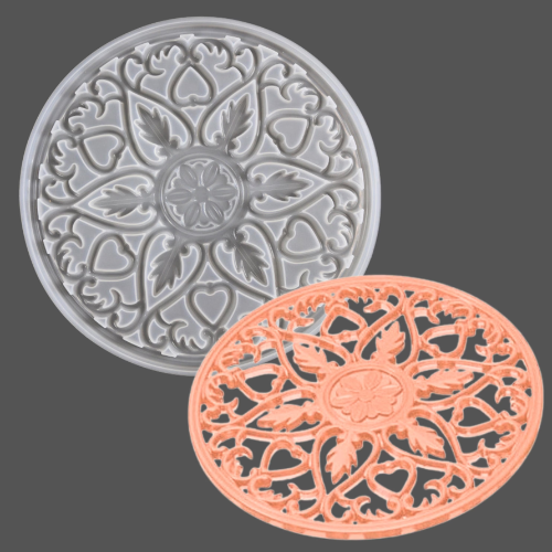 Mandala plate tray mat mould