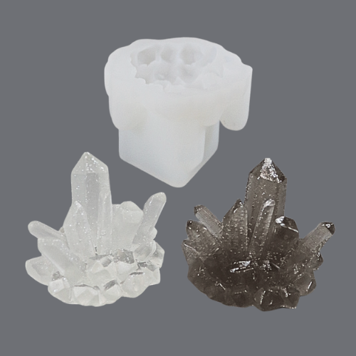 crystal cluster silicone mould for resin