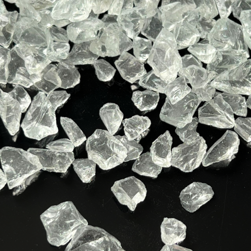 Clear crushed glass